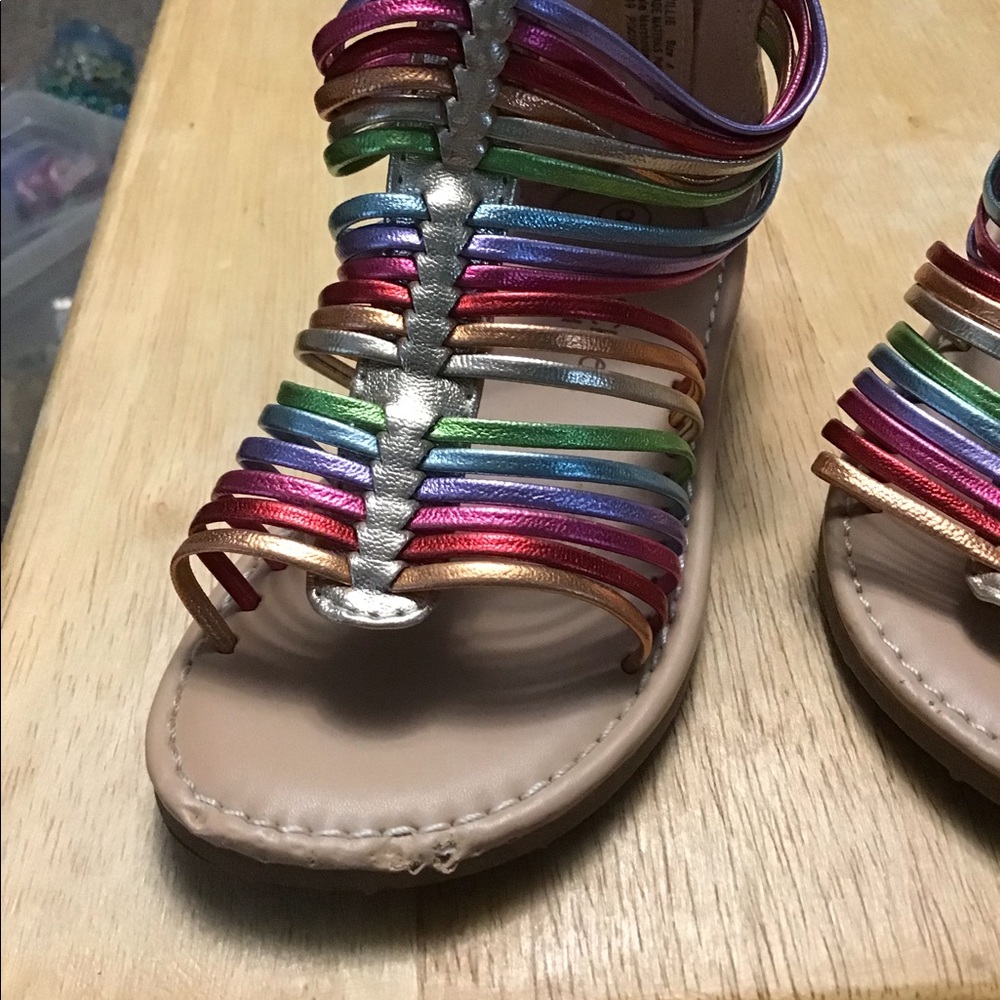 FALLS CREEK KIDS little girl’s EGTYPIAN STYLE sandals sz 8 - Picture 11 of 13